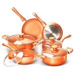 Brand New FRUITEAM 10-Piece Copper Nonstick Cookware Set
