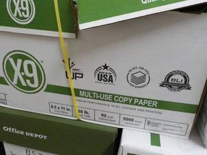lot 3 image: Boise X9 White 5000 Sheets 8.5 x 11...