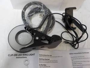 lot 35 image: Clip-On LED Ring Light...