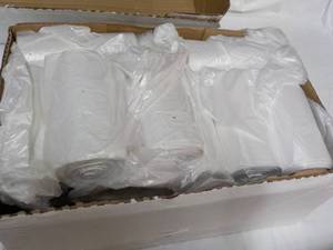 lot 38 image: Case of Clear 33 Gallon Can Liners...