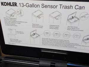 lot 70 image: Kohler 13 Gallon Sensor Trash Can...