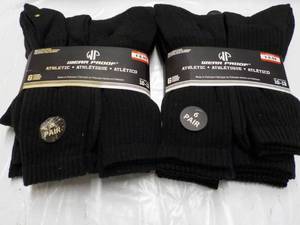 lot 164 image: 12 pair Wear Proof size 10-13 Black...