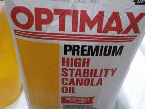 lot 250 image: 35 lb. Optimax Canola Oil...