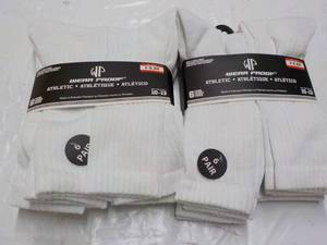 lot 172 image: 12 pair Wear Proof size 10-13 White...
