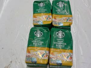 lot 176 image: 4 Starbucks Decaf Veranda Blend Gro...