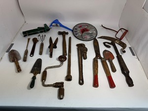 lot 38 image: Vintage Tools & New Grass Trimmer