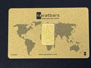lot 5 image: 5-Gram Karatbars Gold Bar with Certificate, 2015