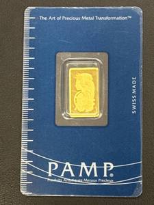 lot 6 image: PAMP Suisse 2.5g Lady Fortuna .9999 Fine Gold Bar in CertiCard