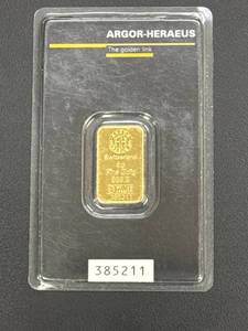 lot 10 image: Argor-Heraeus 5g 24k Gold Bar in Assay Card