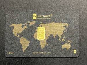 lot 15 image: Karatbars 1g Gold Bar with Certification Card