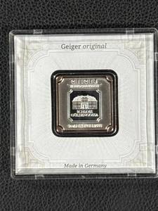 lot 144 image: Toned 20 Gram .999 Silver Bar by Geiger Edelmetalle