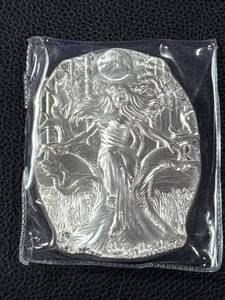 lot 147 image: 10 Troy Ounce .999 Fine Silver Poured Bar with Intricate Relief Design