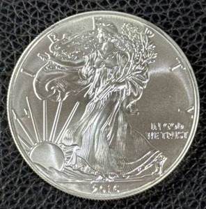 lot 161 image: 2016 1 oz American Silver Eagle Bullion Coin
