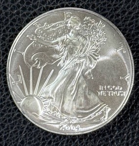 lot 168 image: 2004 1 oz American Silver Eagle Coin