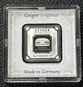 lot 131 image: 10g Geiger Edelmetalle .999 Silver Bar in Security Packaging