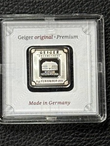 lot 136 image: Geiger Original Premium 5g Silver Square Bar, Schloss Guldengossa, AG999