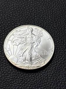 lot 208 image: 2002 American Silver Eagle 1 oz Fine Silver Coin