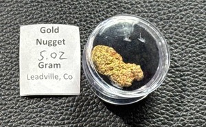lot 5 image: Natural 5.02 Gram Gold Nugget from Leadville, Colorado