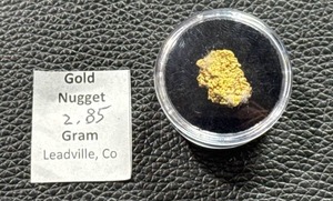 lot 6 image: 2.85-Gram Gold Nugget from Leadville, Colorado