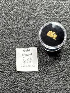 lot 42 image: 2.20 Gram Gold Nugget from Leadville, Colorado