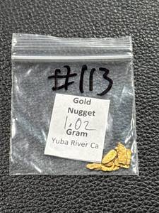 lot 53 image: 1.02-Gram Natural Gold Nuggets from Yuba River, California