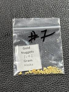 lot 57 image: 1.02 Gram of Alaskan Gold Nuggets in Small Transparent Bag