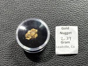 lot 61 image: Gold Nugget from Leadville, Colorado, 2.39 Grams