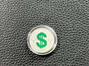 lot 90 image: 5 Gram .999 Silver Coin With Dollar Sign and Duck Character Motif