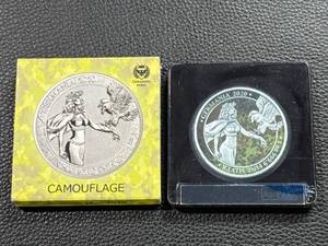 2020 Germania Mint Camouflage 1 oz Silver 5 Mark Coin, BU