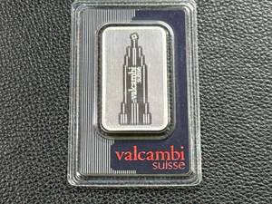 lot 100 image: Valcambi Suisse 1 oz .999 Fine Silver Bar with Assay Certificate