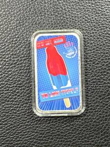 lot 106 image: .999 Fine Silver 1oz Bar - Ice Cream Theme