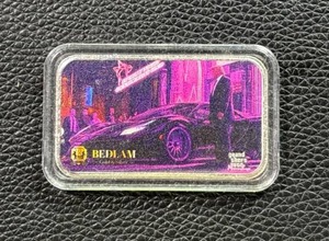 lot 120 image: 1oz Silver .999 Bar TRUMP Grand Theft Auto