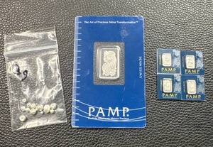 lot 126 image: 12g PAMP Suisse Silver Bars and Nuggets