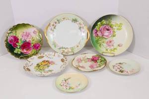 lot 48 image: Set of 7 Vintage Floral Decorative Plates