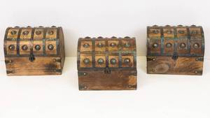lot 59 image: Three Small Decorative Trunks