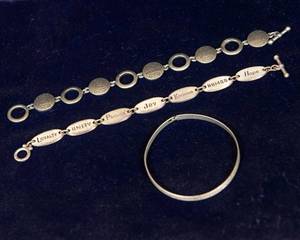 lot 95 image: Set of 3 Inspirational Bracelets