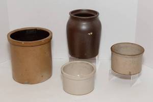 lot 82 image: Set of Four Vintage Crocks