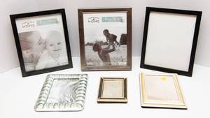 lot 109 image: Collection of Frames  Black and Metal Tone