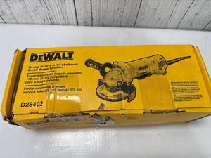 lot 9008 image: DeWalt D28402 4-12-Inch Small Angle Grinder, New in Box