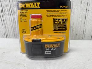 lot 9021 image: DeWalt DC9091 14.4V XRP Battery Pack, Brand New in Package