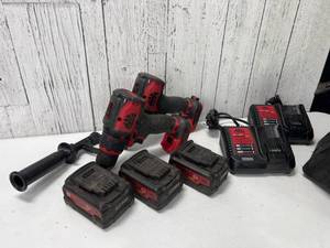 lot 9057 image: Mac Tools 20V Cordless Drill Set with Batteries and Chargers