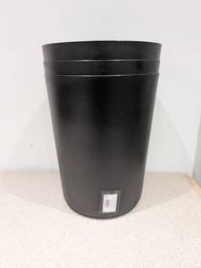 (3) MATTE BLACK TRASH CANS