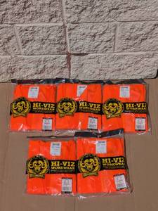 lot 12 image: (5) NEW OCCUNOMIX XL HI-VIZ WORKWEAR VEST (ORANGE)