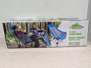 lot 102 image: CASCADE MOUNTAIN TECH FLEX HEIGHT SLING CHAIR