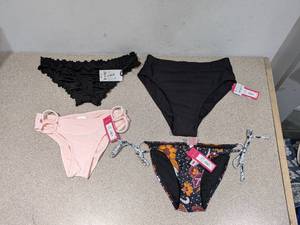 lot 59 image: (4) NEW ASSORTED WOMENS SWIMWEAR BOTTOMS (SMALL)