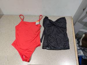 lot 62 image: (2) NEW ASSORTED ONE PIECE WOMENS SWIMWEAR (SMALL)