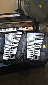 lot 26 image: (2) Glockenspiel with Aluminum Bars and Fabric Case, Approx. 60 Keys