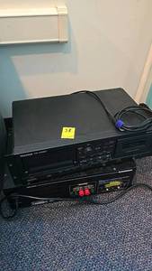 lot 38 image: Tascam CD-A500 Dual Cassette Deck and CD Player, RCA Outputs
