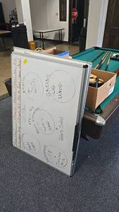 lot 143 image: Assorted Kitchen Utensils and Accessories, 50 Items, Mixed Materials and white boards.