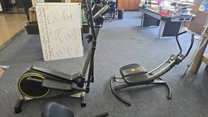 lot 144 image: Elliptical Trainer & Ab Circle Pro Machine, Full-Body Workout Equipment